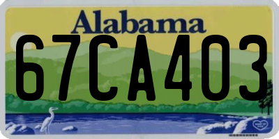 AL license plate 67CA403