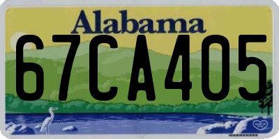 AL license plate 67CA405