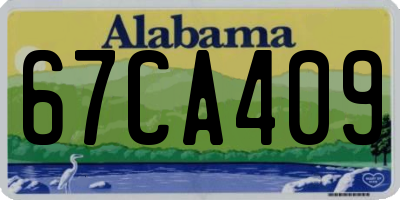 AL license plate 67CA409