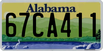 AL license plate 67CA411