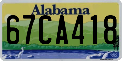 AL license plate 67CA418