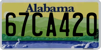 AL license plate 67CA420