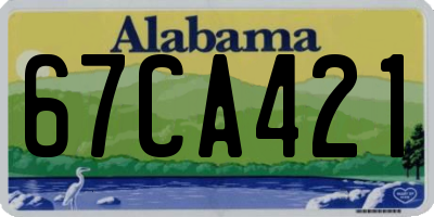 AL license plate 67CA421