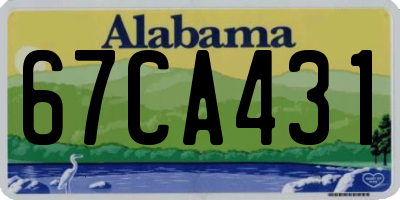 AL license plate 67CA431