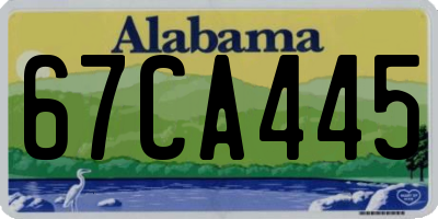 AL license plate 67CA445