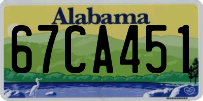AL license plate 67CA451