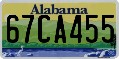 AL license plate 67CA455