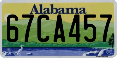 AL license plate 67CA457