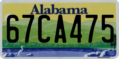 AL license plate 67CA475