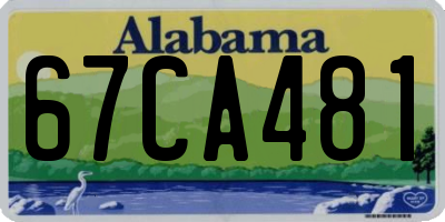 AL license plate 67CA481