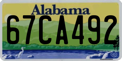 AL license plate 67CA492