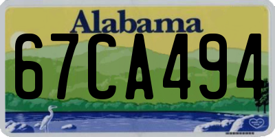 AL license plate 67CA494