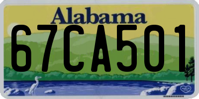 AL license plate 67CA501