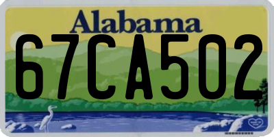 AL license plate 67CA502