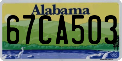 AL license plate 67CA503