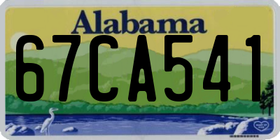 AL license plate 67CA541
