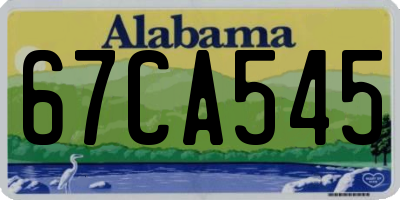 AL license plate 67CA545