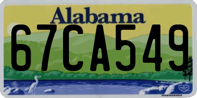 AL license plate 67CA549