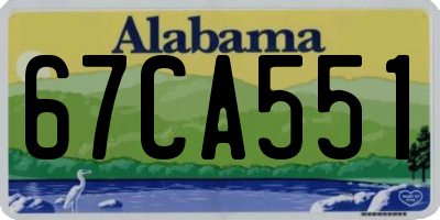 AL license plate 67CA551