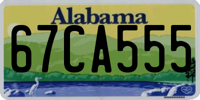 AL license plate 67CA555