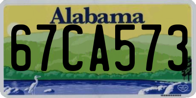 AL license plate 67CA573