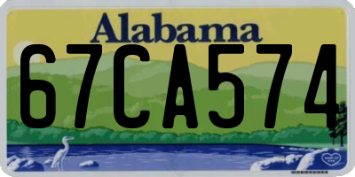 AL license plate 67CA574