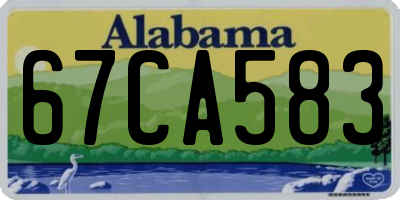 AL license plate 67CA583