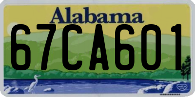 AL license plate 67CA601