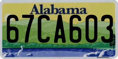AL license plate 67CA603