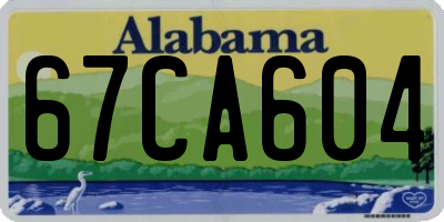 AL license plate 67CA604