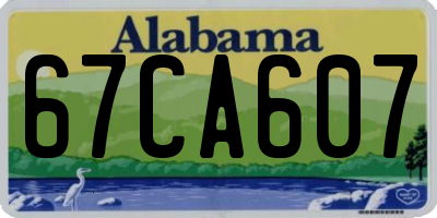 AL license plate 67CA607