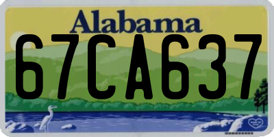 AL license plate 67CA637