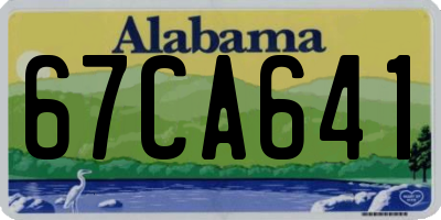 AL license plate 67CA641