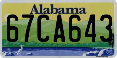 AL license plate 67CA643