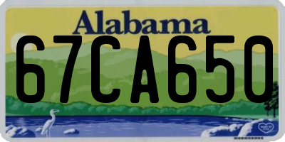 AL license plate 67CA650