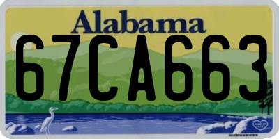 AL license plate 67CA663
