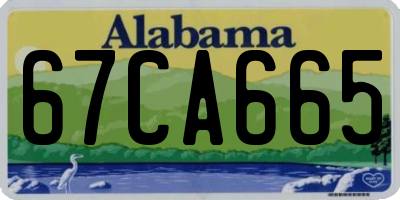 AL license plate 67CA665
