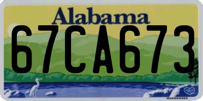 AL license plate 67CA673