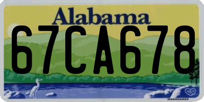 AL license plate 67CA678