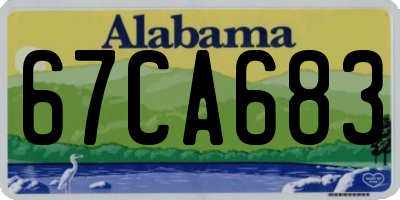AL license plate 67CA683
