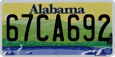 AL license plate 67CA692