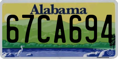 AL license plate 67CA694