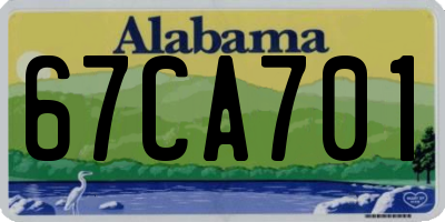 AL license plate 67CA701