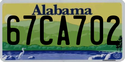 AL license plate 67CA702