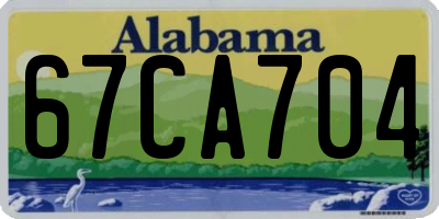 AL license plate 67CA704
