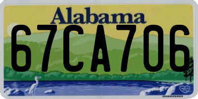 AL license plate 67CA706