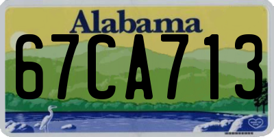 AL license plate 67CA713