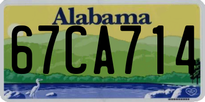 AL license plate 67CA714