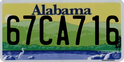 AL license plate 67CA716