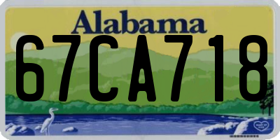 AL license plate 67CA718